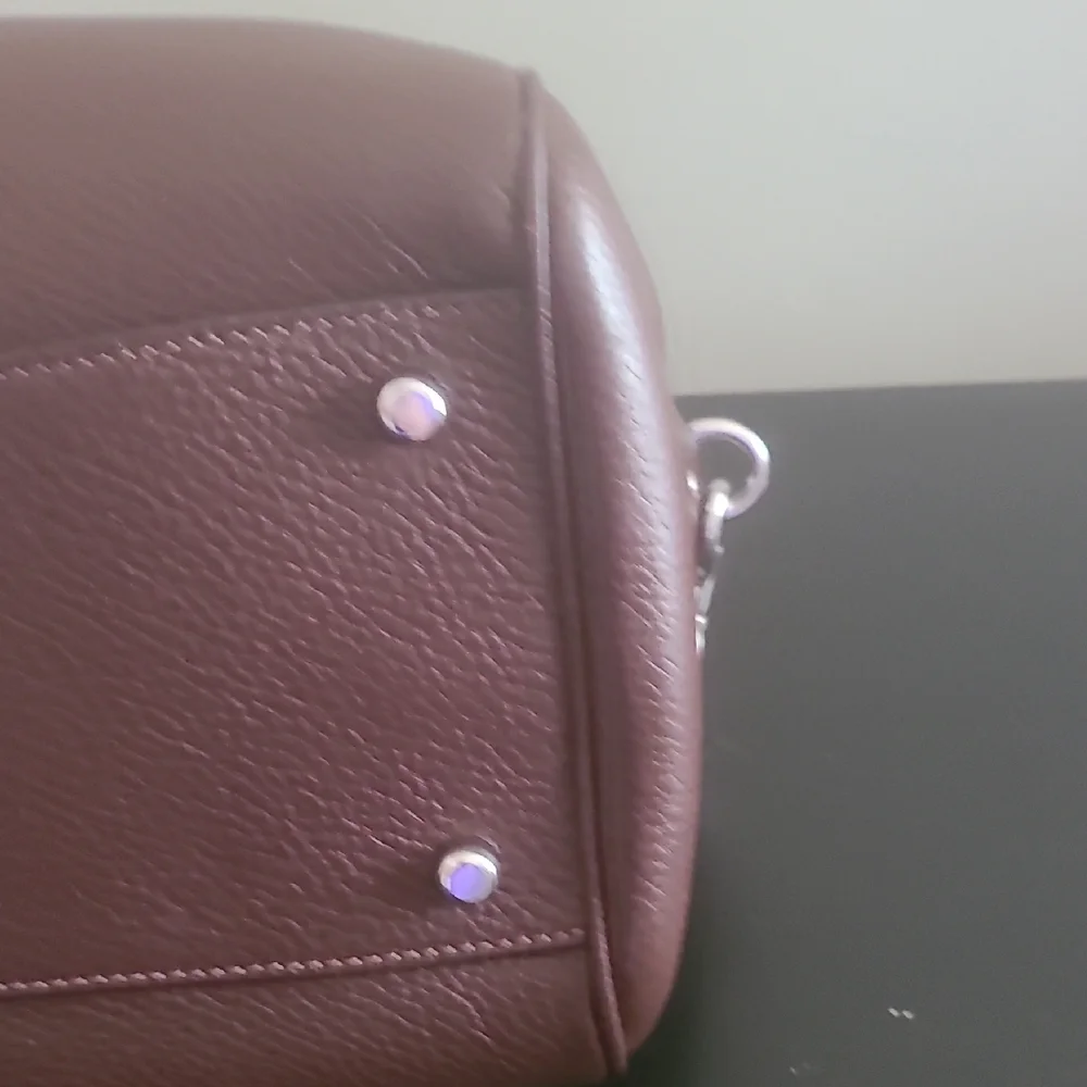 Coach Pebbled Leather Rowen Large Satchel in Maple 12Wx8H, No Dust Cover - Picture 9 of 13